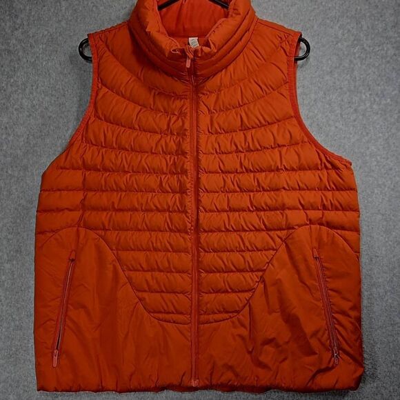 Lululemon Lightweight Relaxed-Fit puffer Goose Down Vest Canyon Orange size 12